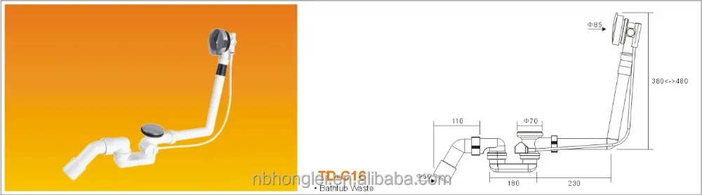 Пластиковая Ванна отходов/Ванная комната стоков TD-C16