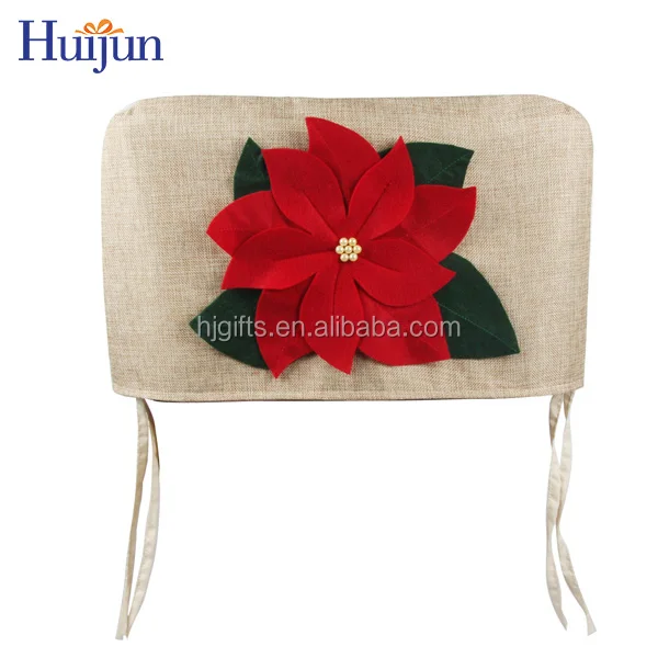 Wholesale high quality Christmas decoration jute flet stretch banquet chair cover