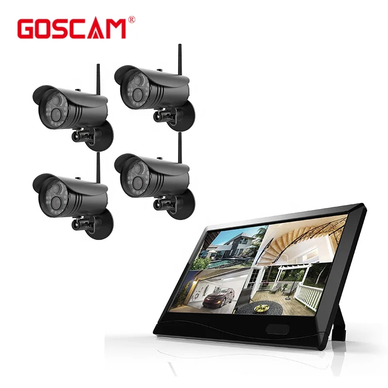 10 LCD touch screen with integrated video recorder home surveillance camera