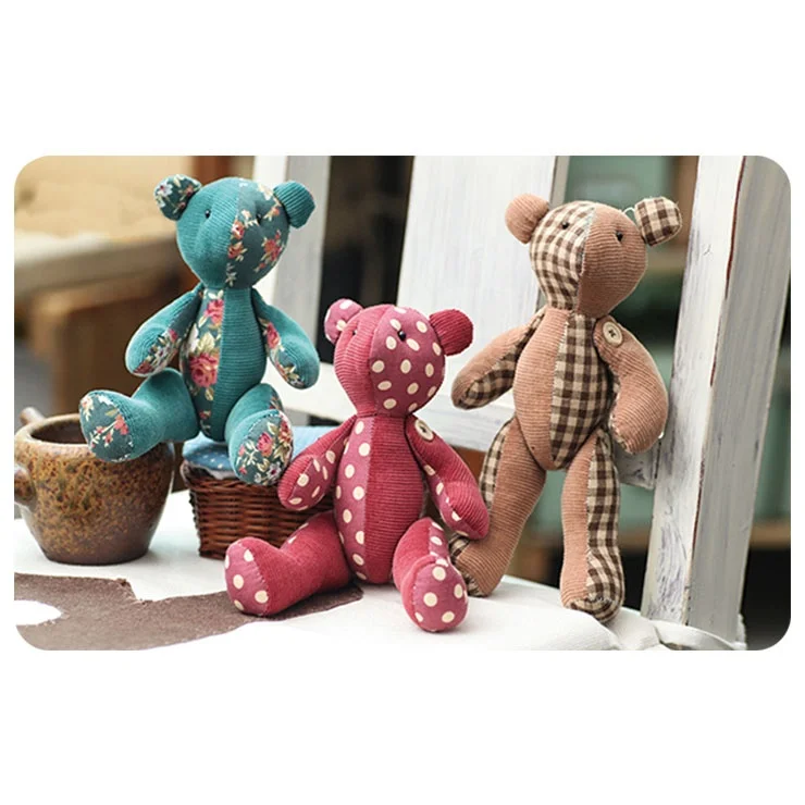 
DIY Animal Kit Teddy Bear Stitching Kit Gift DIY Fabric Sewing Kit 