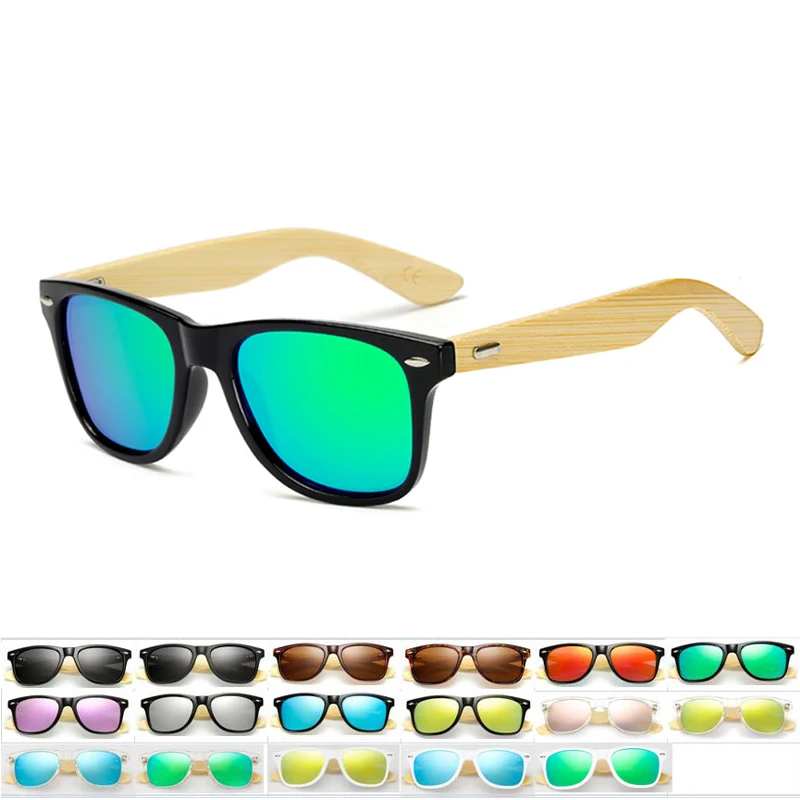 
K1501 2020 new bamboo wooden men sunglasses polarized custom logo unisex vintage clear handmade retro branded fashion sunglasses 