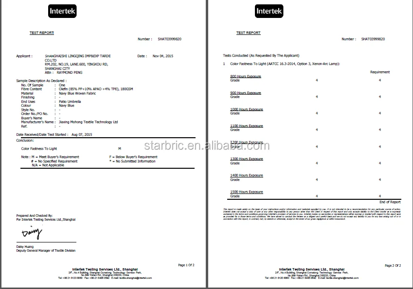 Sun Protected Beach Parasol Cantilever Umbrella Fabric UV Sun Safe