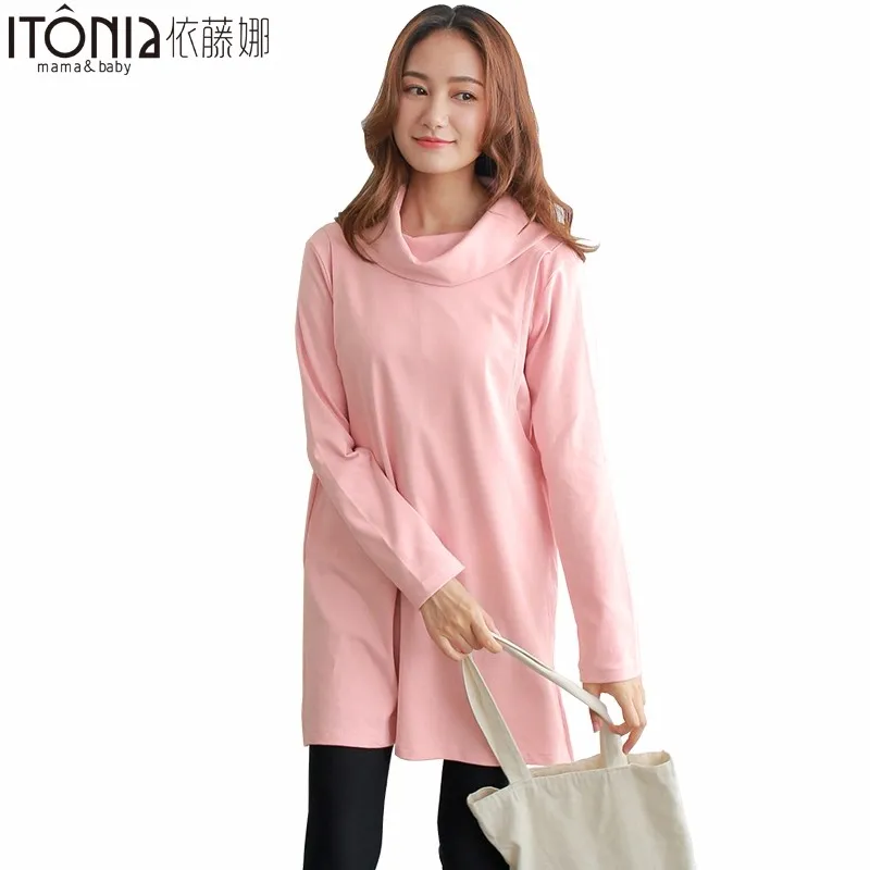 Wholesale short high-necked pregnant women dresses for breastfeeding