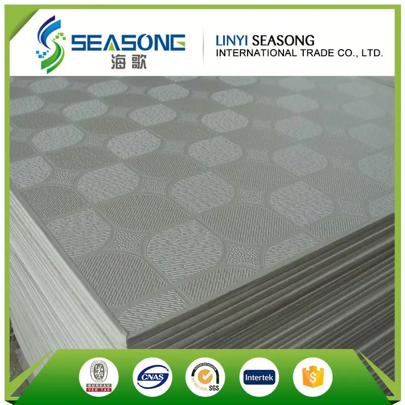 Ламинированный винил Гипсовые Плитки С Алюминиевой Фольгой, подвесные Гипсокартонные Подвесные Потолки