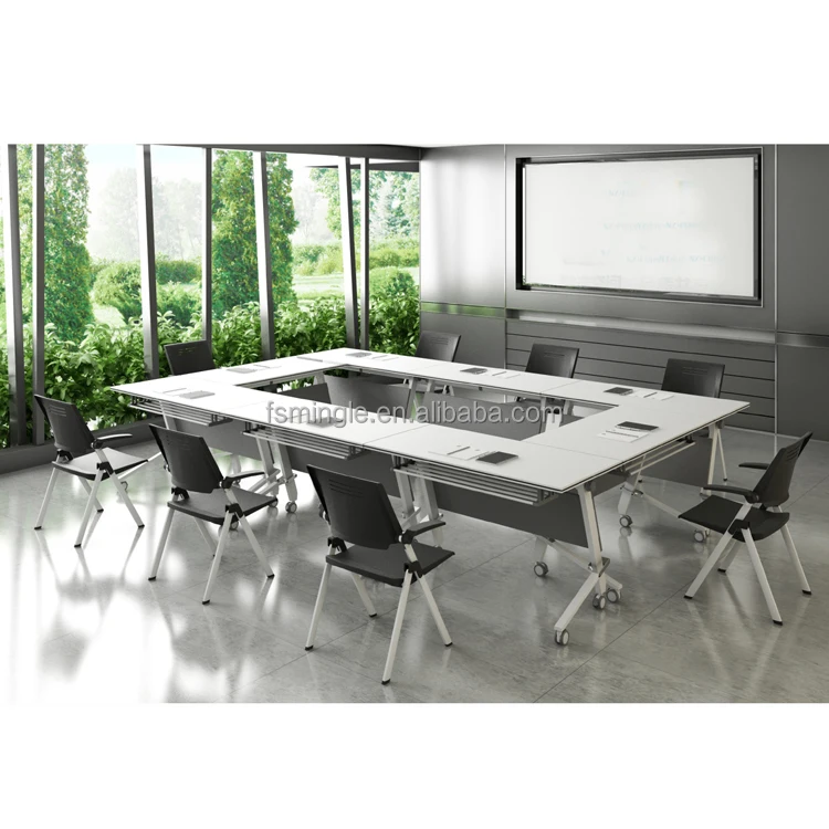 Particleboard base Training table for training conference room with Collapsible table top