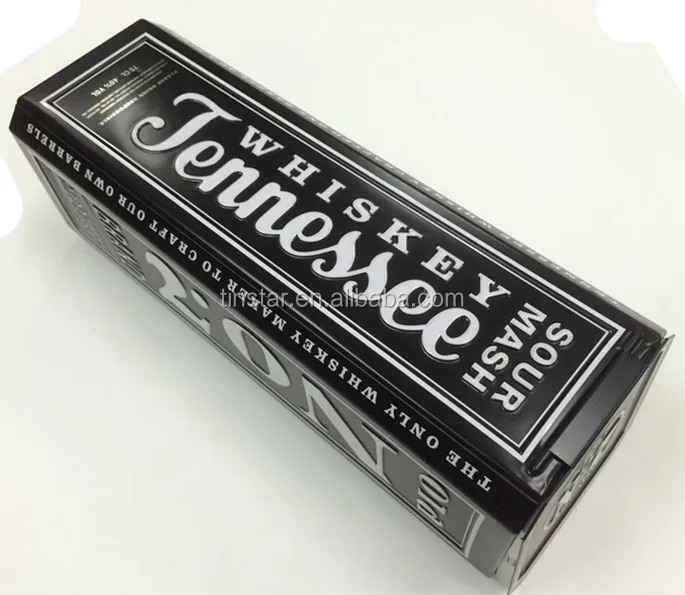 Quality whisky metal tin can bourbon wine tin box manufacturer