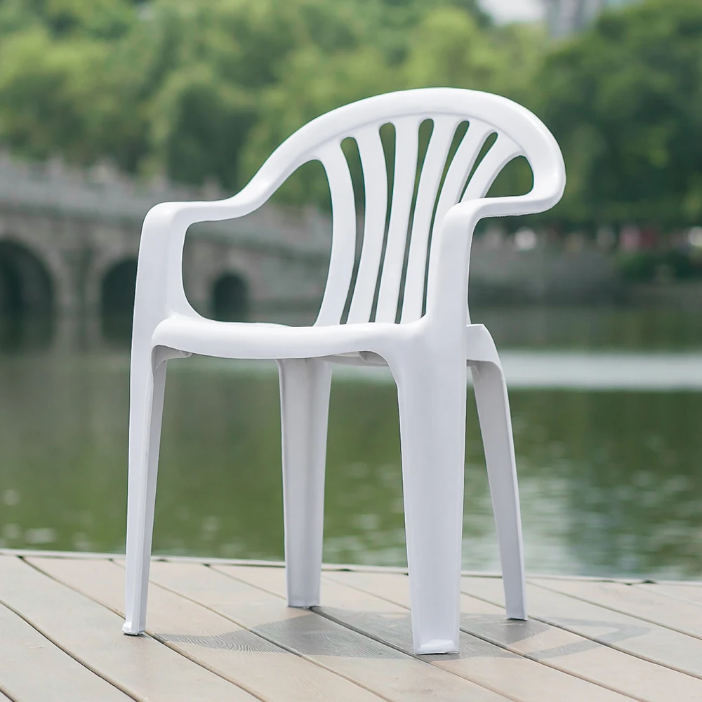 Design stacking cafe coffee bistro outdoor white plastic restaurant chair