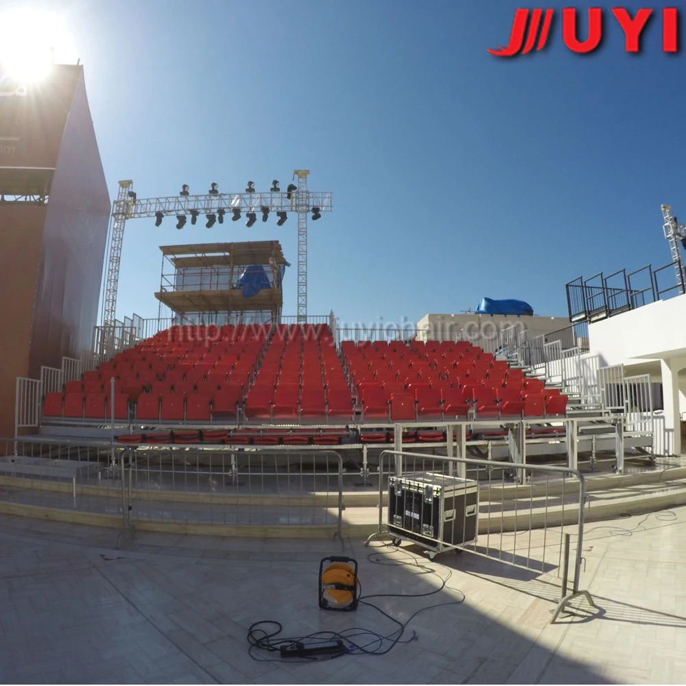 JY-716 factory price stadium seat used CE standard folded chair metal bleacher aluminum grandstand