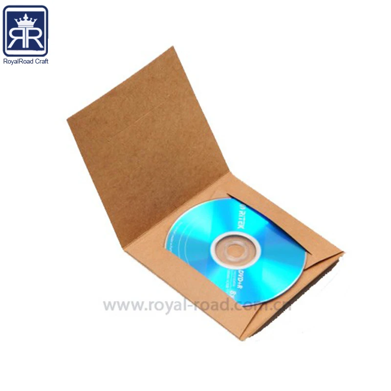 1 disks Kraft Paper CD Jackets for Discs Packaging