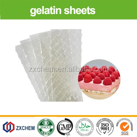 
Edible food grade halal gelatin sheet bovine skin gelatine sheet 