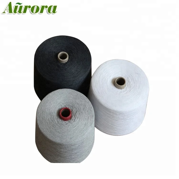 OEM & ODM raw white socks cotton yarn NE24/1 450TPM sock blanks knitting yarn