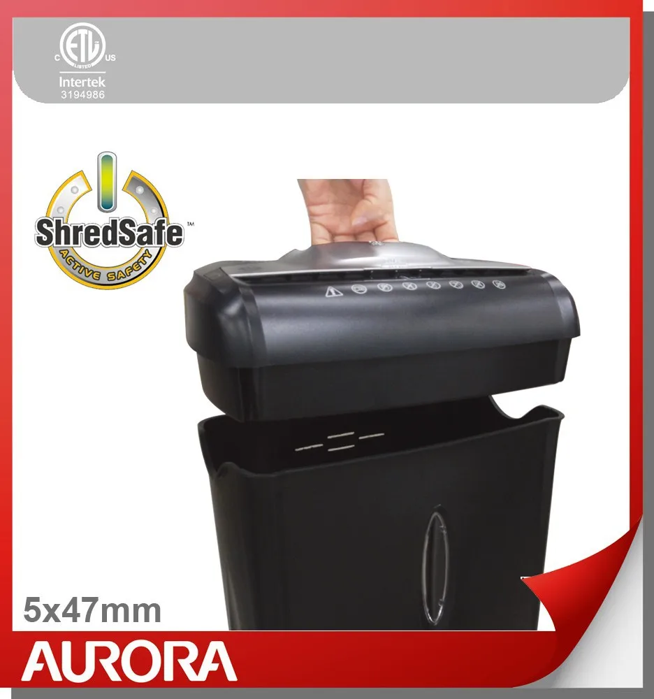 Aurora AS830C/AS630C Plastic Paper Shredder, 8/6 sheet (A4) cross cut 5x47mm, Light Duty Shreding Office equipment for Home & O