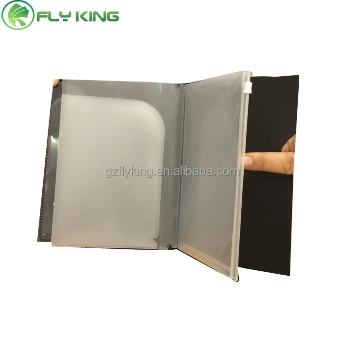 PP file folder with pocket with zipper bag inside