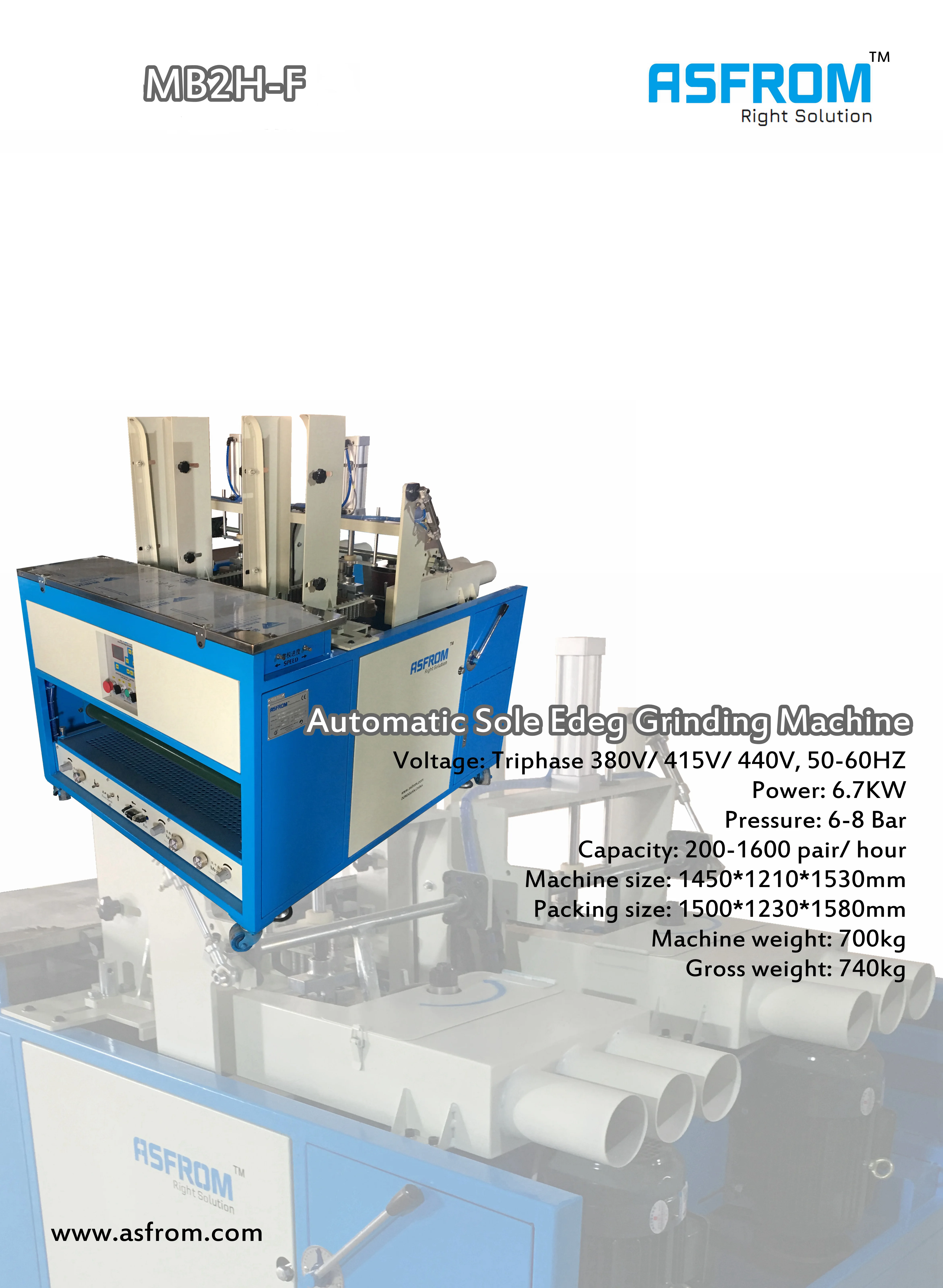 ASFROM High quality  Automatic Sole Edge Grinding Machine