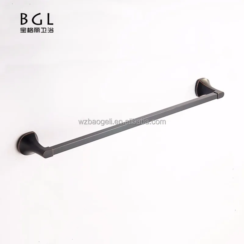 18135 Hot Chinese Products Wholesale Bathroom Accessory Set Modern American Design Bathroom Fitting Towel Rack Black