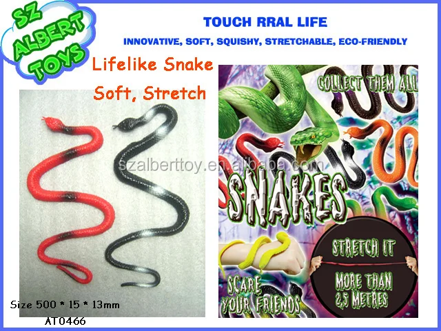 stretch fake realistic rubber novelty snake toys