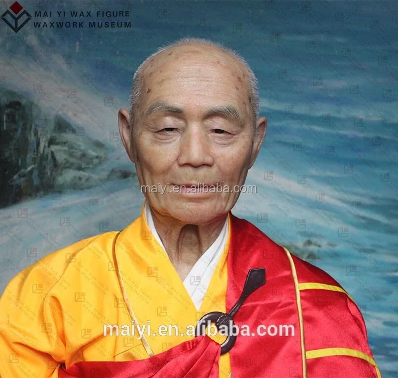 custom sculpture lifesize wax monks silicone silicon waxwork statue figure for art exhibition