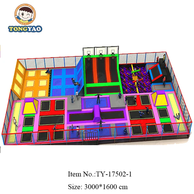 New Design Game Zone Rock Climbing Wall Jumping Indoor Trampoline Park for Kids Foam Pit Cubes Customized Custom 10 Years CN;GUA