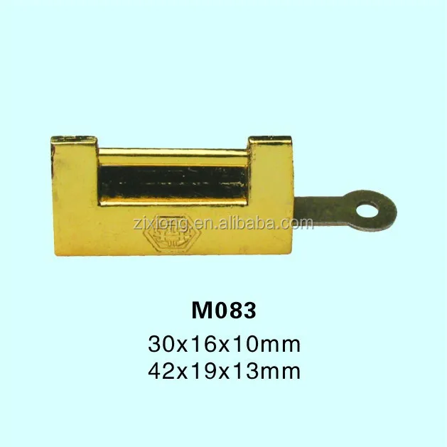 Decorative metal Oxhorn lock clasp for wooden box