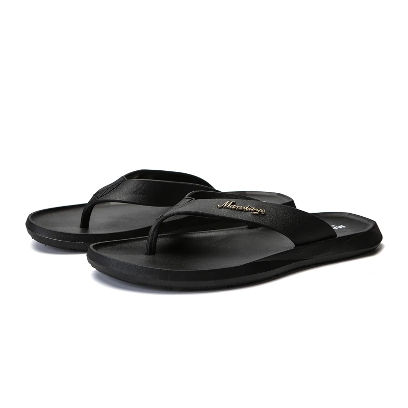 Trendy Sandals Comfortable Flip Flops Men's Casual Slippers Summer PU Beach Rubber Outdoor Slippers High Quality Fashion
