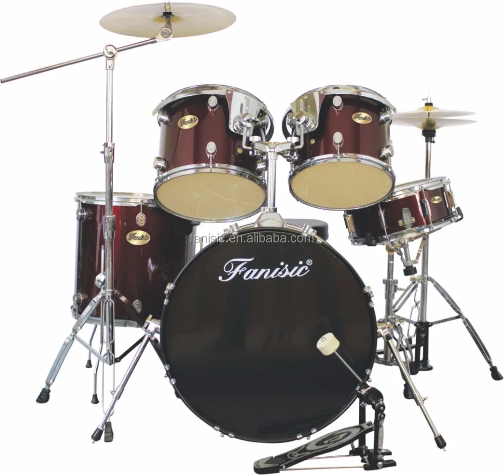 5-шт популярный барабанный набор с 3 тарелками для сцены