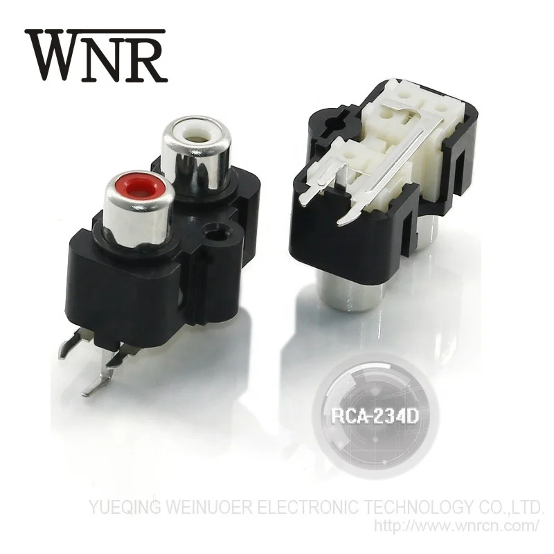 Cheap Factory for Sale WNRE 2 outlet 4 pin Rca Jack pcb mount