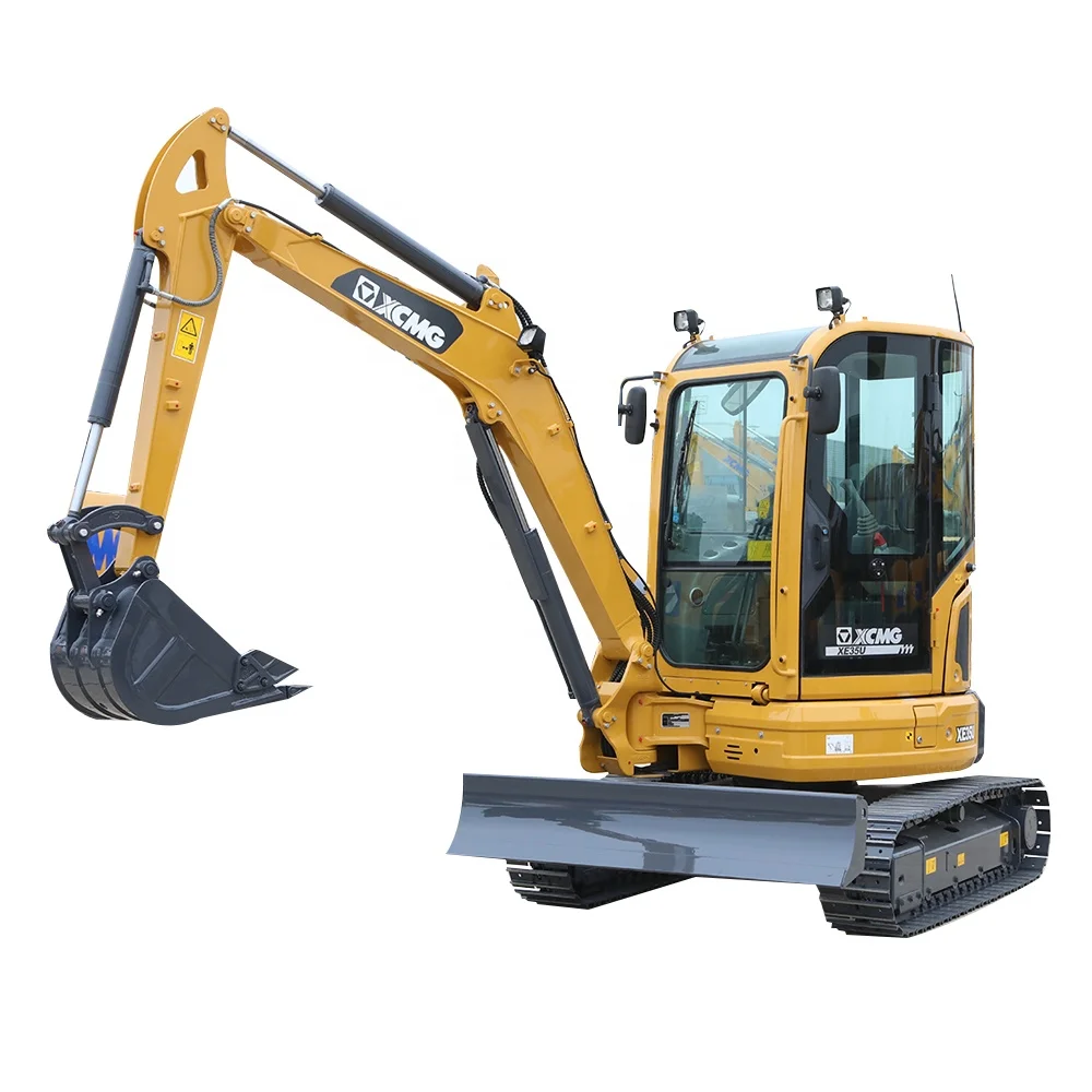 
Rubber Track Mini Excavator Tailless 4ton Small Digger 0.11cbm Bucket Hydraulic with Dozer 