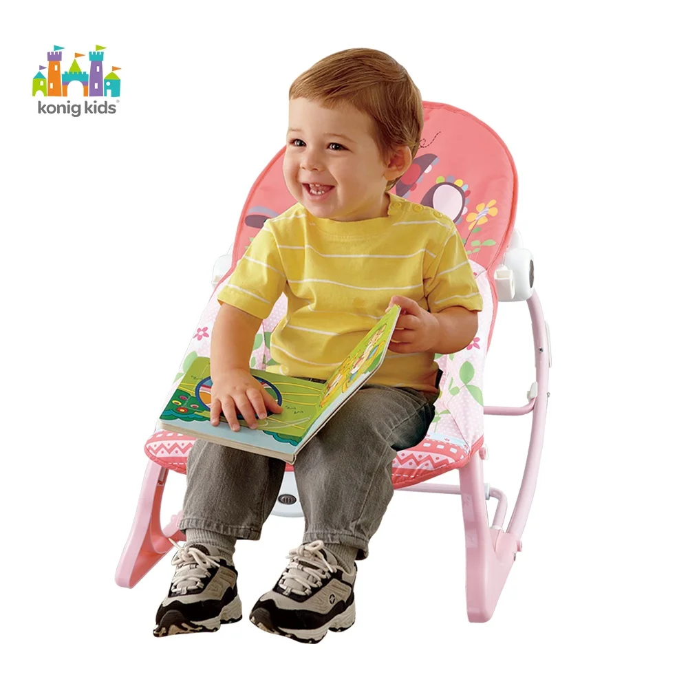 
Konig Kids Safety Rocker Chair Vibrator Musical Baby Bouncer For Infants 