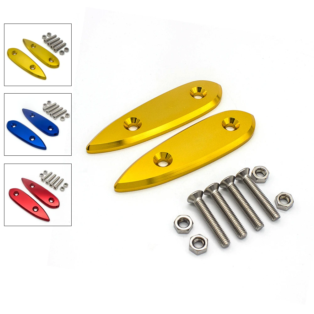 Motorbike CNC Aluminum Motorcycle Mirror Block Off Base Plates For Yamaha Yzf R3