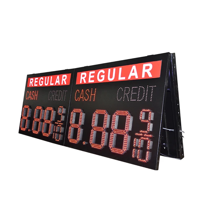 outdoor US Regular Gas Station LED Price Changers sign 7 Segment LED Display Screen Panel for gas station