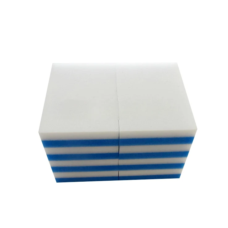 Melamine Nano Magic Cleaning Sponge Eraser for Furniture Kitchen Cleaning White and Blue Opp Bag,box Rectangle 65*53*63