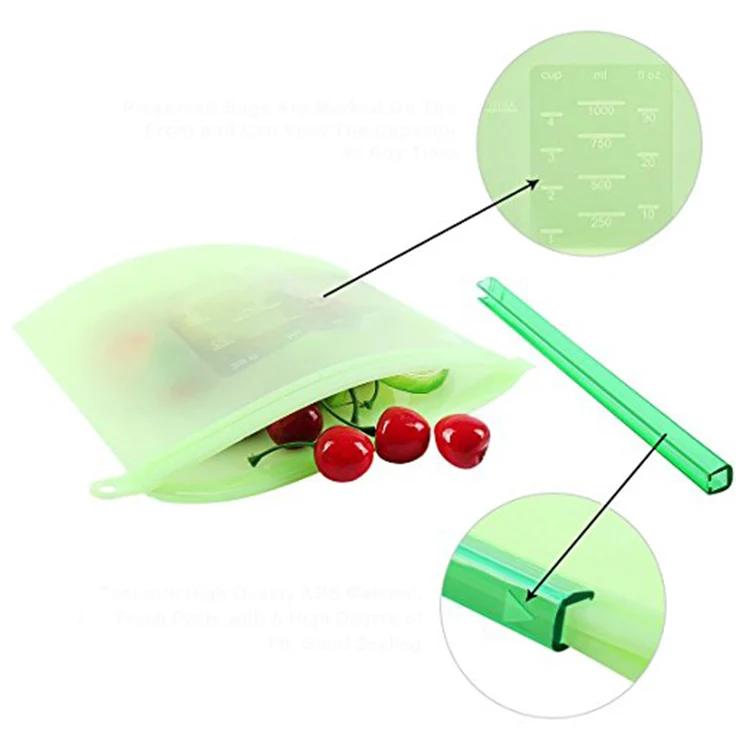 Оптовая продажа Лидер продаж новый продукт многоразовый пищевой контейнер силиконовый вакуумный для заморозки продуктов сумка хранения на молнии