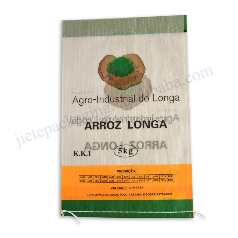 5kg transparent plastic bopp laminated pp woven grain seed packing bag for corn,wheat,bean,peanuts,rice,flour