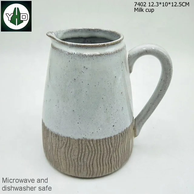 Stoneware milk cups for microwave cups dishwasher safe cups water bottle porcelain ceramic pitcher