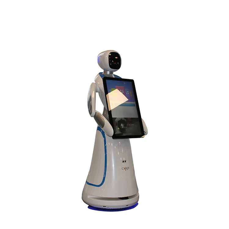 
Artificial intelligent speaking room service robot in home bank 