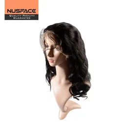 Ready to ship virgin indian remy human hair Preplucked swiss lace loose wave pony lace frontal wig