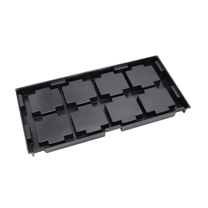 Custom Black Batteries Battery Pack Electronic Inner Blister Tray PS PET PVC Plastic Packaging 0.4-0.8mm RS0605325 3000 PCS