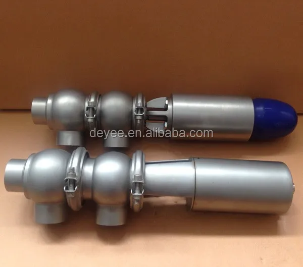 DN65 Stainless Steel SS304 Food Grade Pneumatic Change Over Valves
