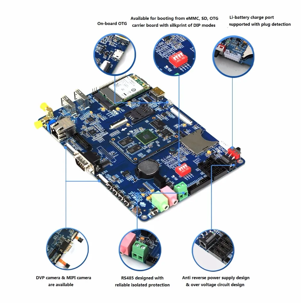 S5P6818 Embedded System Single Board Computer Support USB Host/USB OTG/UART/IIC/IIS/SPI