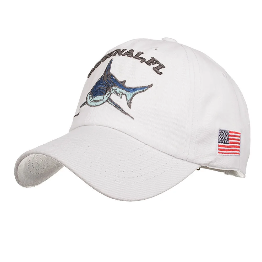 New Fashion Custom Outdoor Sports Gorras Embroidery Aninimal Shark Sunshade Dad Trucker Hat Basehball  Cap For Summer
