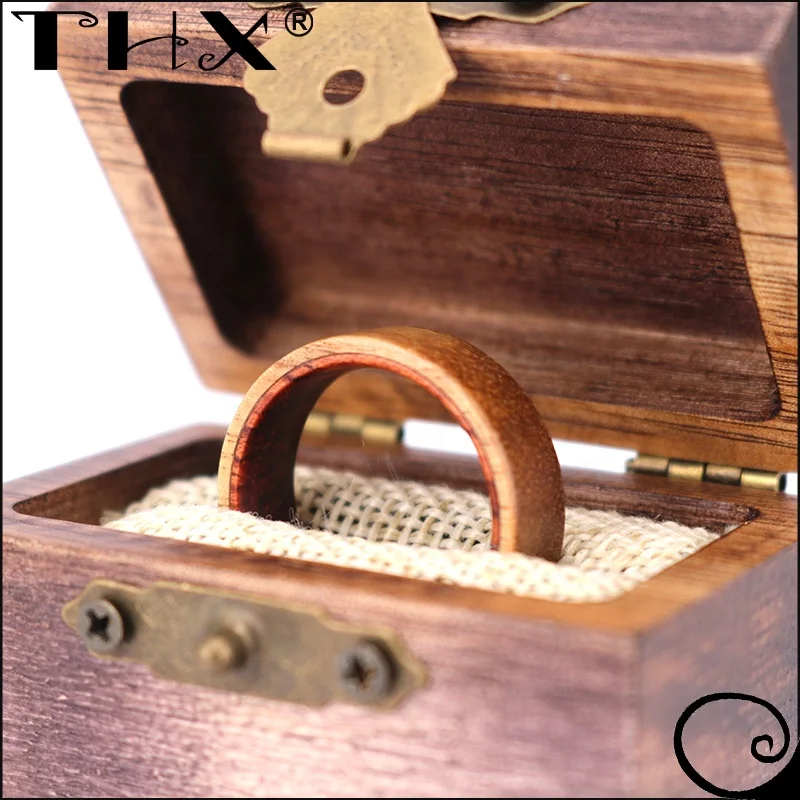 Natural Handmade Koa Rose Wood Man Ring,Combined Wood Ring