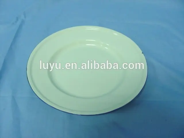 enamel food dishes and soup plate