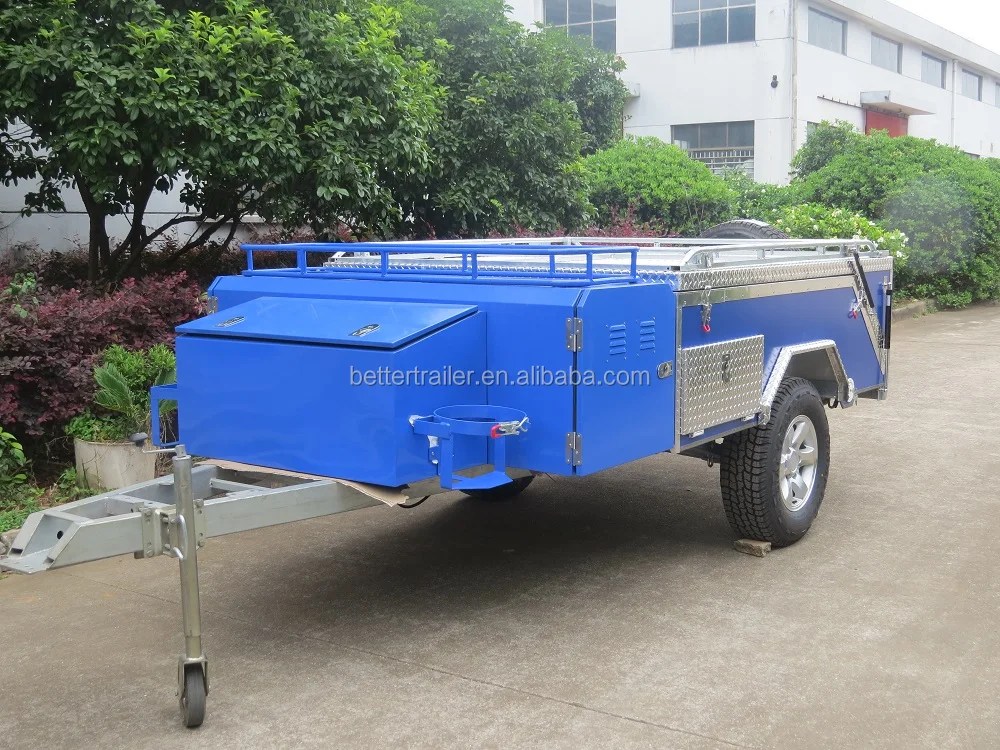 boat rack rear folding mini caravan  camping trailer