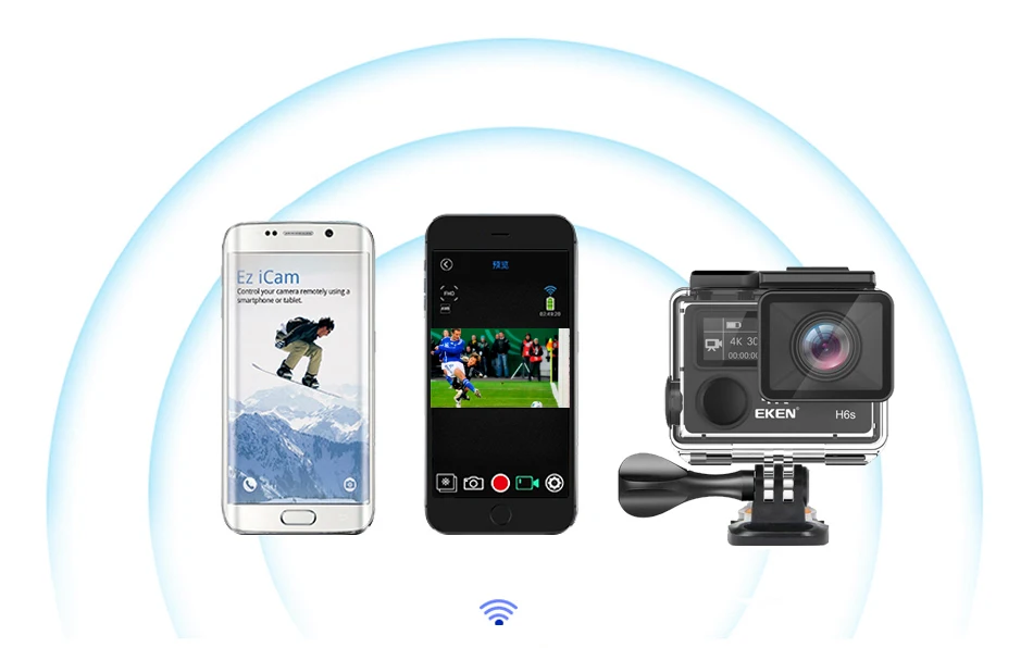 Экшн-камера EKEN H6S Ultra HD 4K WiFi EIS Ambarella A12 чипсет Go Водонепроницаемая 1080P Pro спортивная DV-камера
