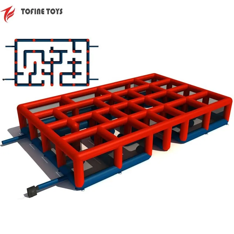 Outdoor interactive inflatable laser corn maze haunted lasertag equipment laser game