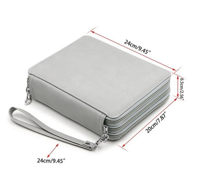 2024 hot sale Factory Price ECO-friendly Cheap Promotion Custom Printed Bulk 3 Zipper Pencil Case