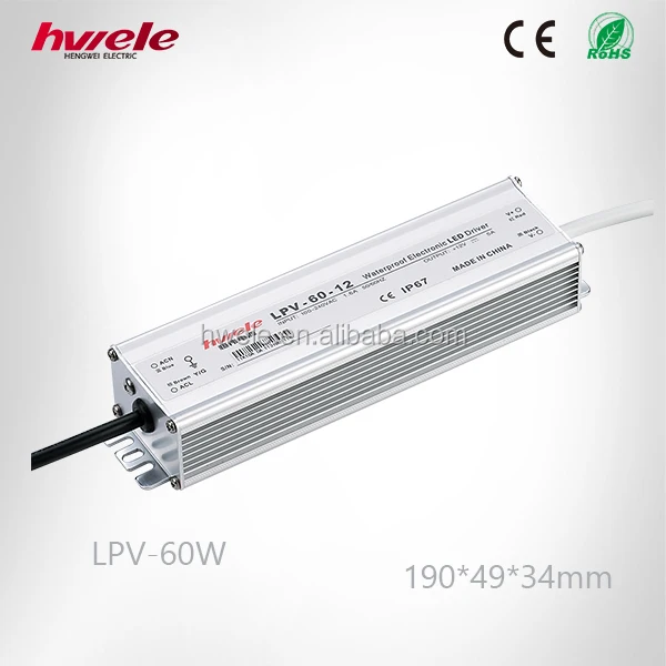 
LPV-60W dc converter 24V 2.5A 60W LED driver constant voltage high warranty with KC ROHS CE standard 