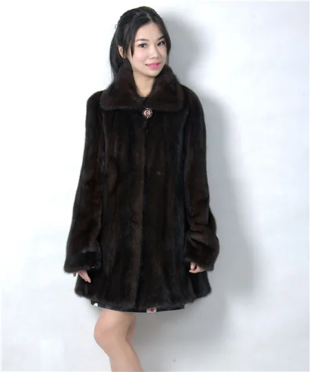 genuine mink fur coat short with turn down collar 2016 winter woman fashion real natural mink