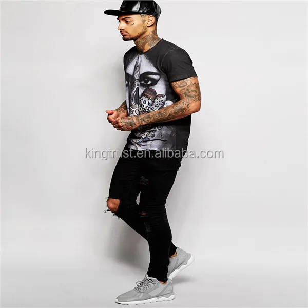 Religion T-Shirt with Day Of The Dead Face Print