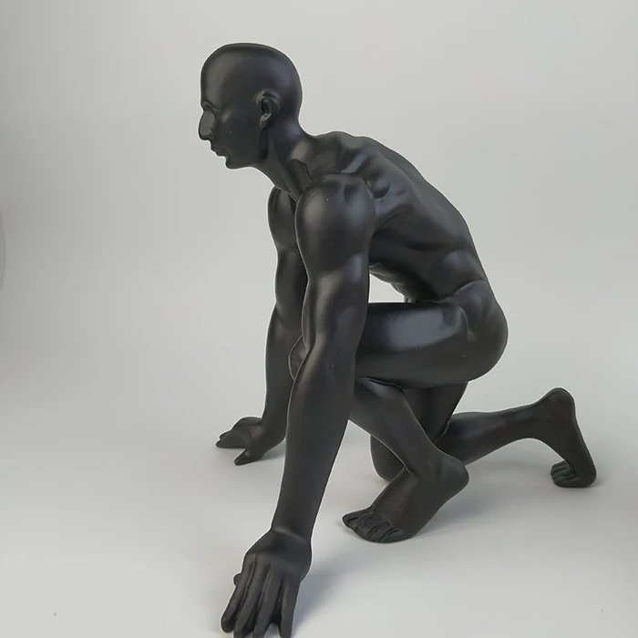 Sports Sculpture Self Made Man Bodybuilder Sculpture Statue Wholesale Resin Home Decoration Folk Art Model